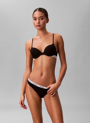 Pack of 3 cotton-blend panties CALVIN KLEIN UNDERWEAR Black